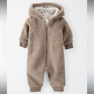Little Planet Baby Recycled Sherpa Hooded Jumpsuit